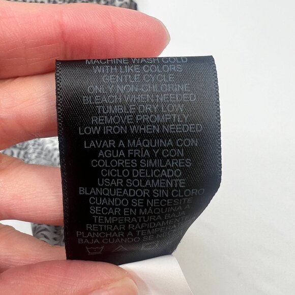 Norma Kamali Cheetah Print Twist Dress Stretch Jersey Grey Animal Print Large - Picture 10 of 10